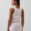 Shorts a vita alta in cotone biologico elasticizzato