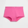 Shorts a vita alta in cotone biologico elasticizzato