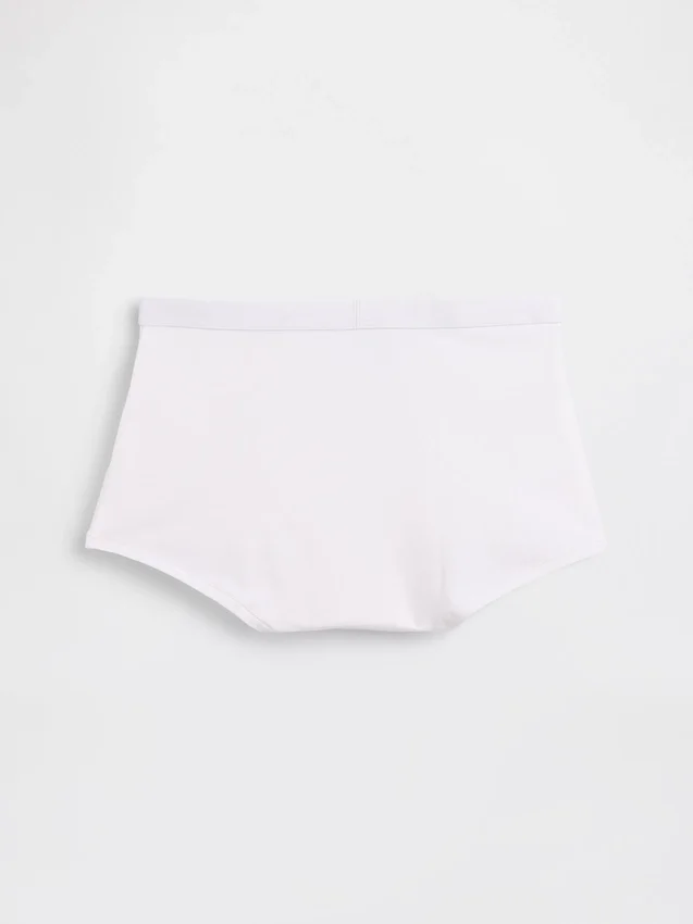 Shorts a vita alta in cotone biologico elasticizzato