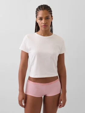 Shorts in cotone biologico elasticizzato
