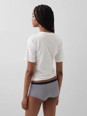 Shorts in cotone biologico elasticizzato
