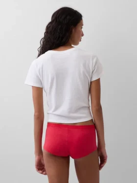 Shorts in cotone biologico elasticizzato
