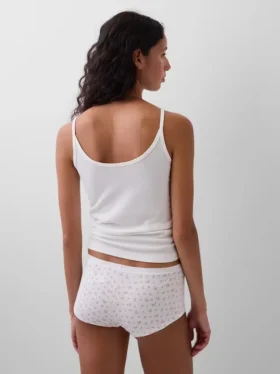 Shorts in cotone biologico elasticizzato