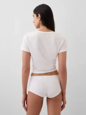 Shorts in cotone biologico elasticizzato