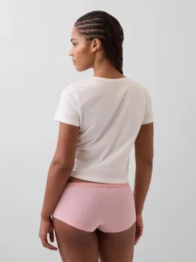 Shorts in cotone biologico elasticizzato
