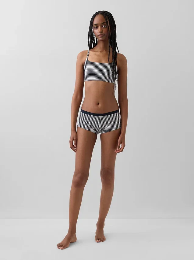 Shorts in cotone biologico elasticizzato