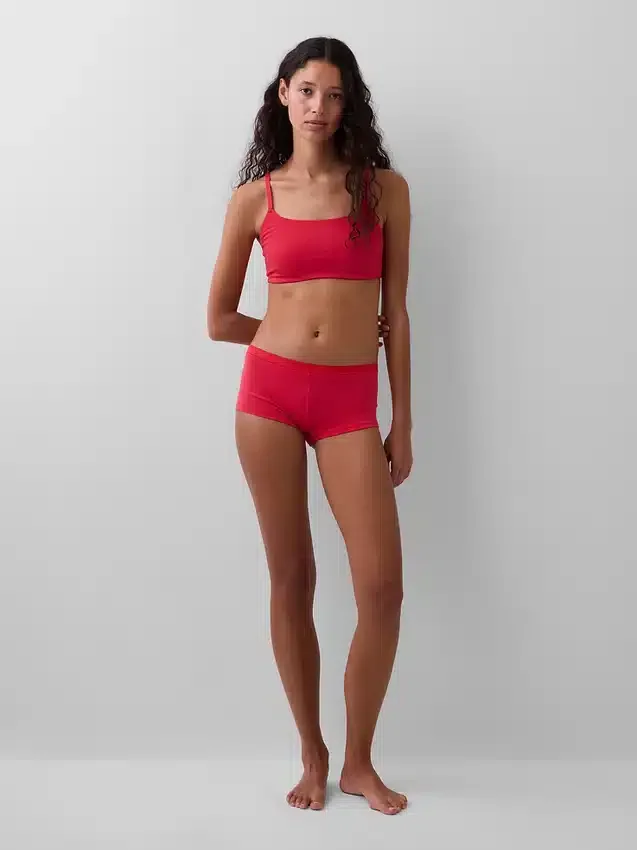 Shorts in cotone biologico elasticizzato