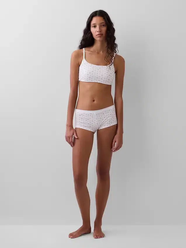 Shorts in cotone biologico elasticizzato
