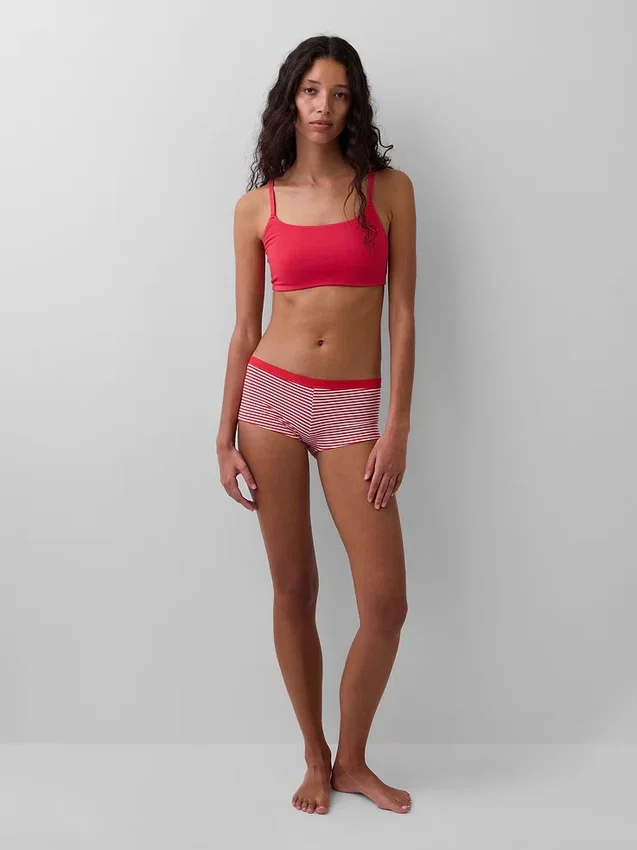 Shorts in cotone biologico elasticizzato