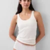 Shorts in cotone biologico elasticizzato con bordi in pizzo