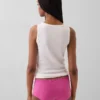 Shorts in cotone biologico elasticizzato con bordi in pizzo