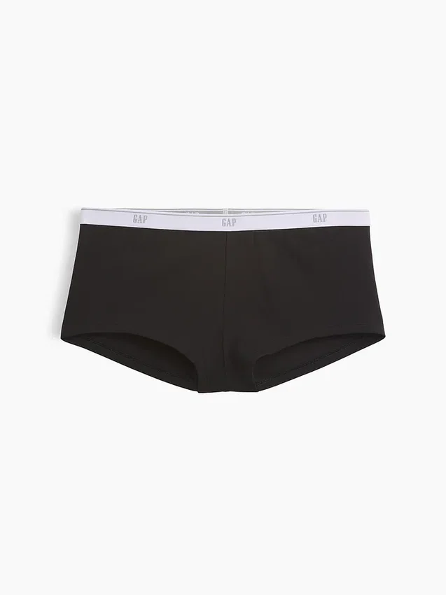 Shorty in morbidissimo cotone biologico elasticizzato con logo