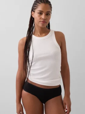 Slip a vita bassa in cotone biologico elasticizzato