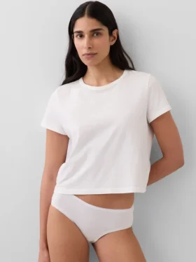 Slip a vita bassa in cotone biologico elasticizzato