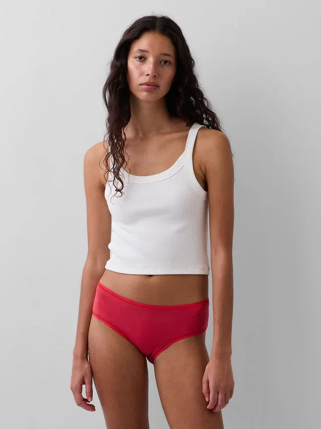 Slip a vita bassa in cotone biologico elasticizzato