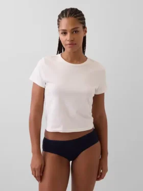 Slip a vita bassa in cotone biologico elasticizzato