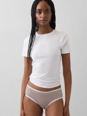 Slip a vita bassa in cotone biologico elasticizzato