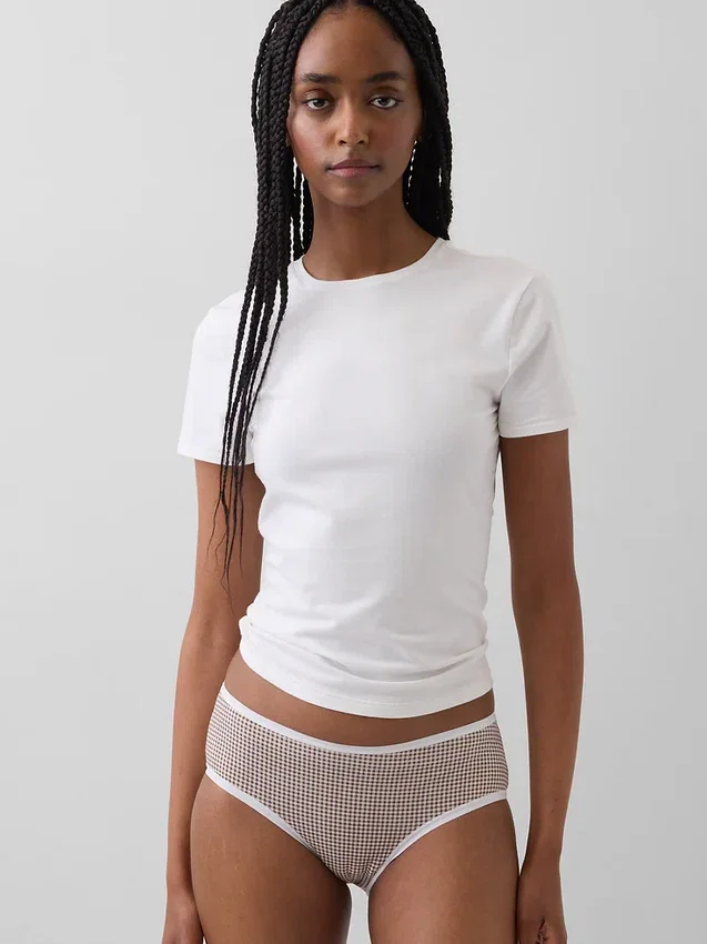Slip a vita bassa in cotone biologico elasticizzato