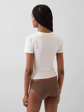 Slip a vita bassa in cotone biologico elasticizzato