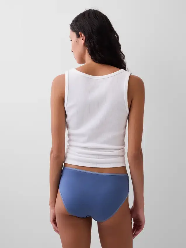 Slip a vita bassa in cotone biologico elasticizzato