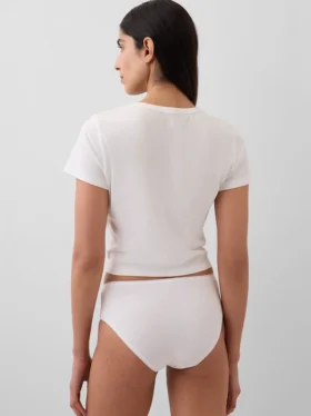 Slip a vita bassa in cotone biologico elasticizzato