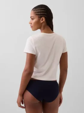 Slip a vita bassa in cotone biologico elasticizzato