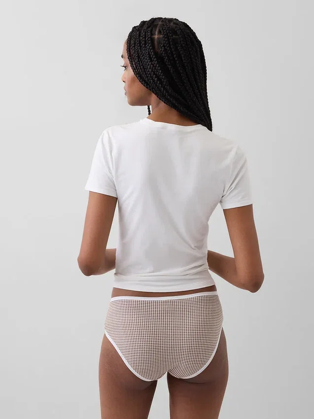 Slip a vita bassa in cotone biologico elasticizzato