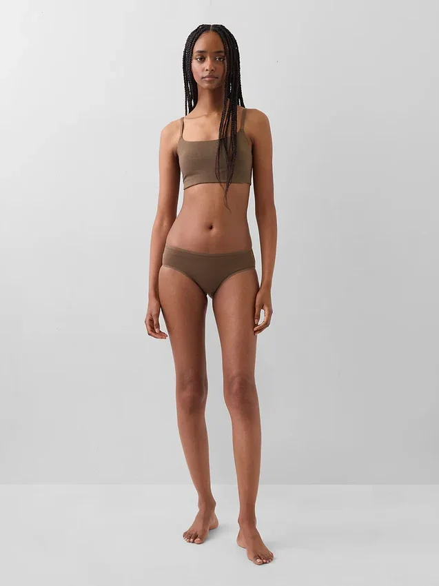 Slip a vita bassa in cotone biologico elasticizzato