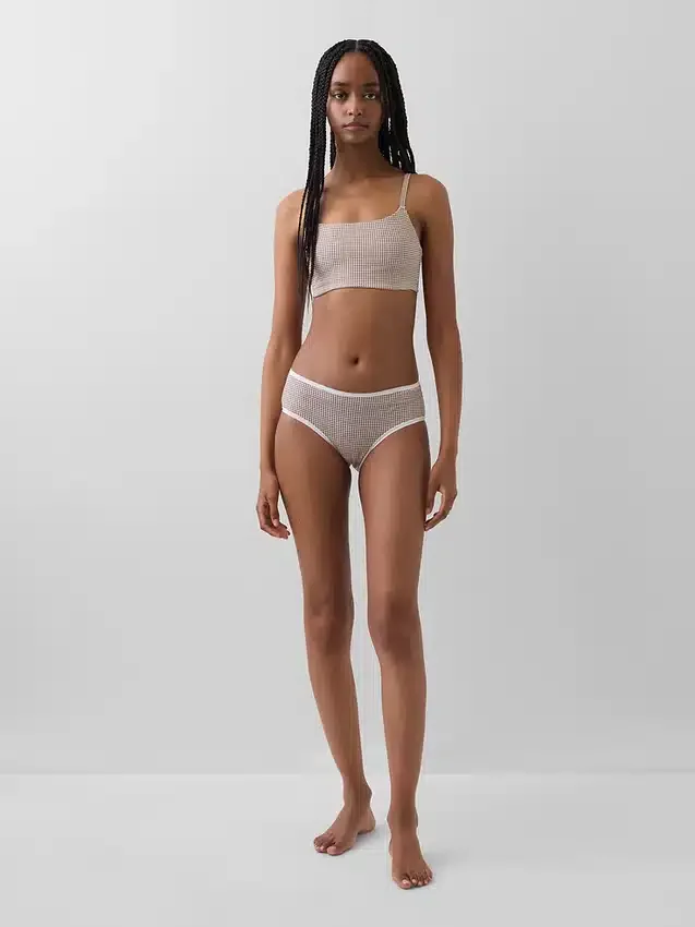 Slip a vita bassa in cotone biologico elasticizzato