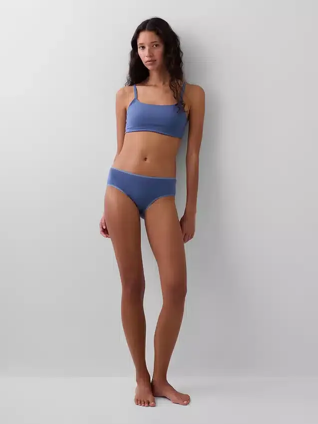 Slip a vita bassa in cotone biologico elasticizzato