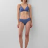 Slip a vita bassa in cotone biologico elasticizzato con bordi in pizzo