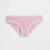 Slip a vita bassa in cotone biologico elasticizzato con bordi in pizzo