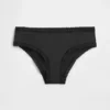 Slip a vita bassa in cotone biologico elasticizzato con bordi in pizzo