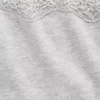 Slip a vita bassa in cotone biologico elasticizzato con bordi in pizzo