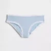 Slip a vita bassa in cotone biologico elasticizzato con bordi in pizzo