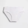 Slip a vita bassa in cotone biologico elasticizzato con bordi in pizzo