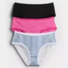 Slip a vita bassa in cotone biologico elasticizzato (confezione da 3)