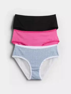 Slip a vita bassa in cotone biologico elasticizzato (confezione da 3)