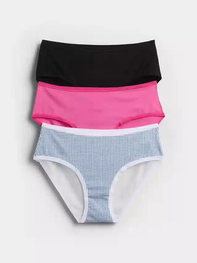 Slip a vita bassa in cotone biologico elasticizzato (confezione da 3)
