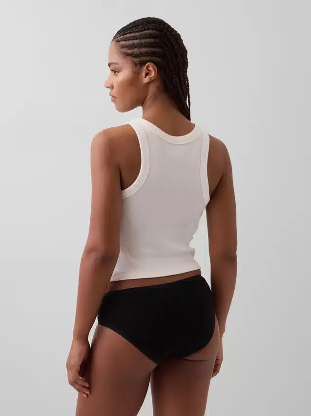 Slip a vita bassa in cotone biologico elasticizzato (confezione da 3)