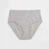 Slip bikini a vita alta in cotone biologico elasticizzato