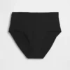 Slip bikini a vita alta in cotone biologico elasticizzato