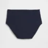 Slip bikini a vita alta in cotone biologico elasticizzato