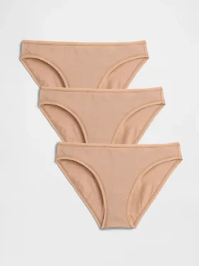 Slip bikini in cotone biologico elasticizzato (confezione da 3)