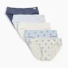 Slip bikini in cotone biologico elasticizzato per bambini (confezione da 5)