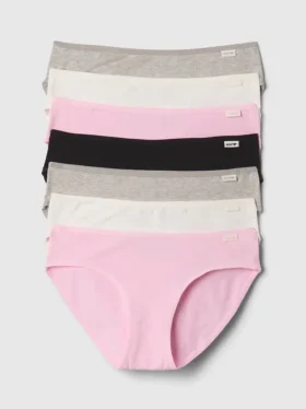 Slip bikini in cotone biologico elasticizzato per bambini (confezione da 7)