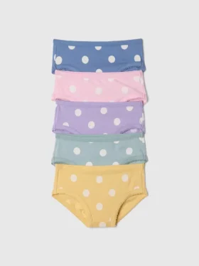 Slip bikini in cotone elasticizzato biologico per bambini piccoli (confezione da 5)