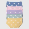 Slip bikini in cotone elasticizzato biologico per bambini piccoli (confezione da 5)