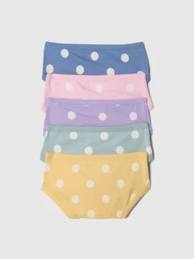 Slip bikini in cotone elasticizzato biologico per bambini piccoli (confezione da 5)