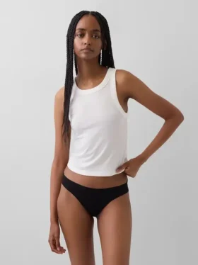 Slip bikini invisibile in cotone biologico elasticizzato
